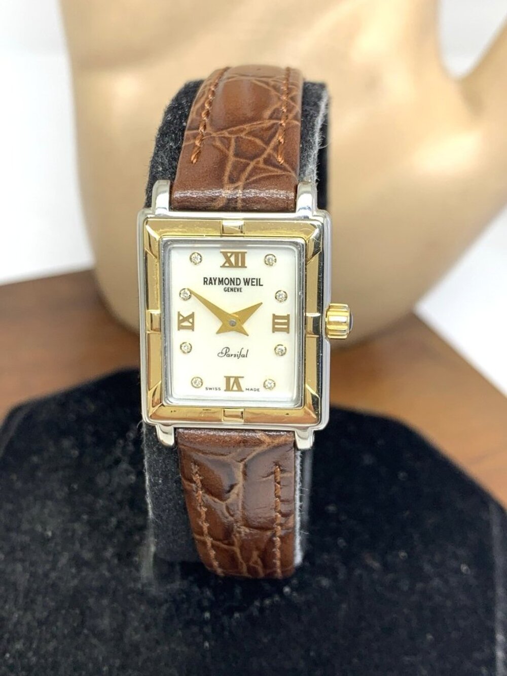 Raymond Weil Women's Watch 9630 Swiss Quartz Mother of Pearl Diamond Dial Tank
